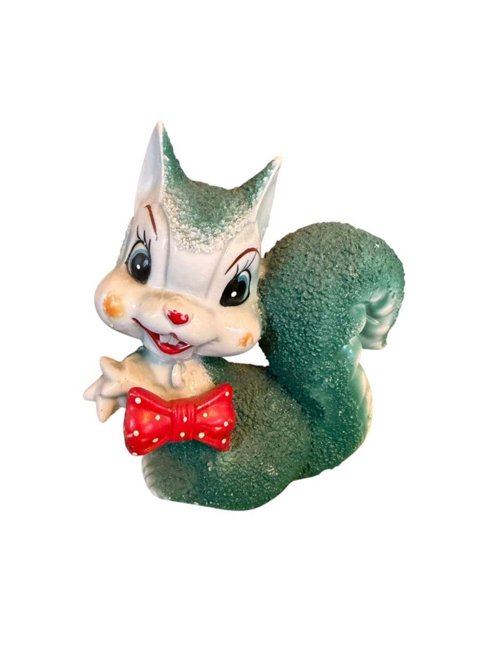 Vintage Arnart Anthropomorphic Kitschy Sugared Squirrel Figurine